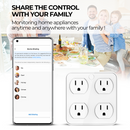 Wireless Wall Tap Smart Plug (4 Outlets,4 USB Ports) - WTP110